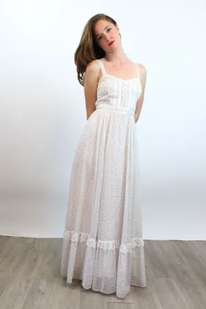 1970s GUNNE SAX floral maxi dress xs | new spring summer