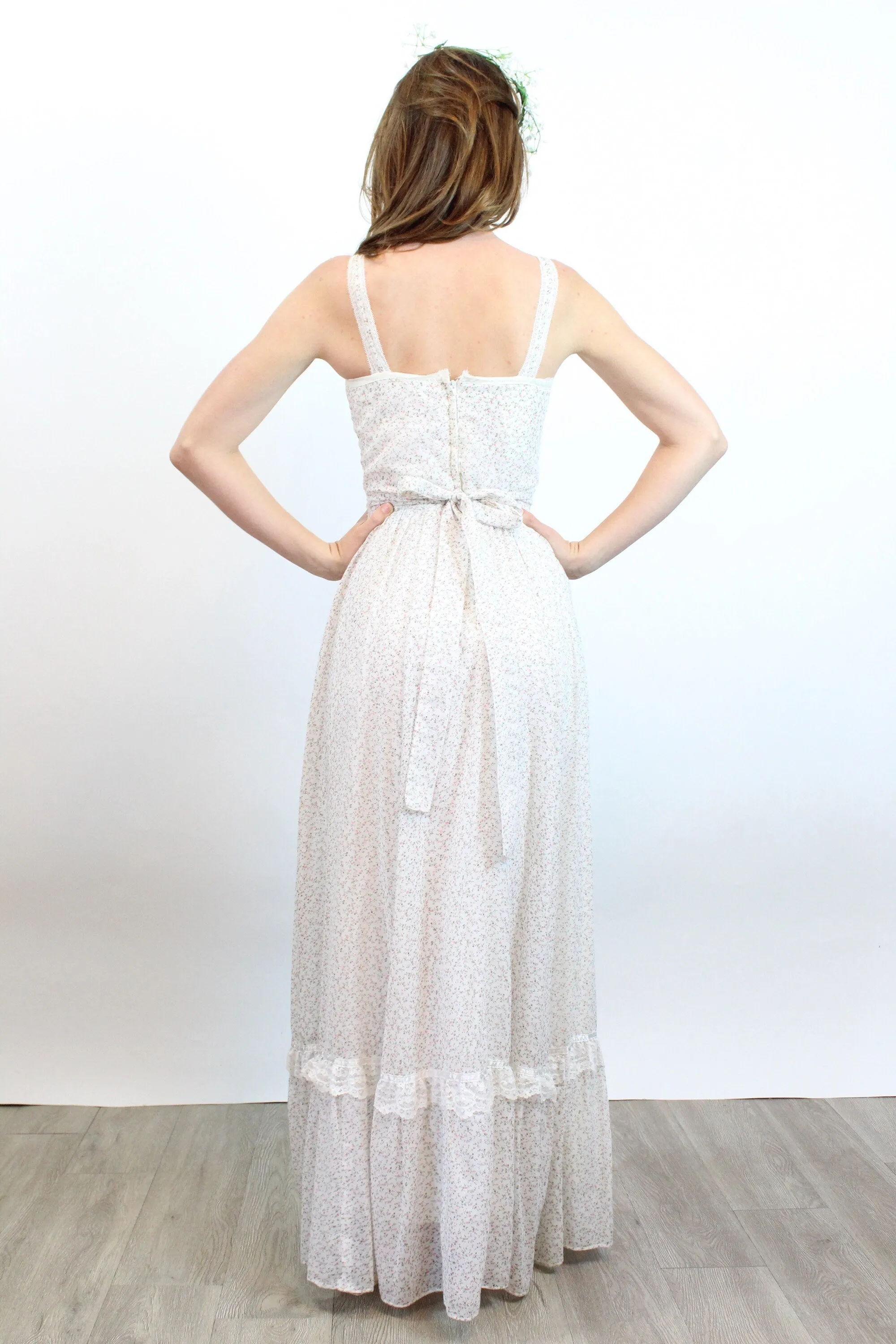 1970s GUNNE SAX floral maxi dress xs | new spring summer
