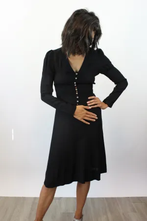 1970s OSSIE CLARK moss crepe dress xs | new fall