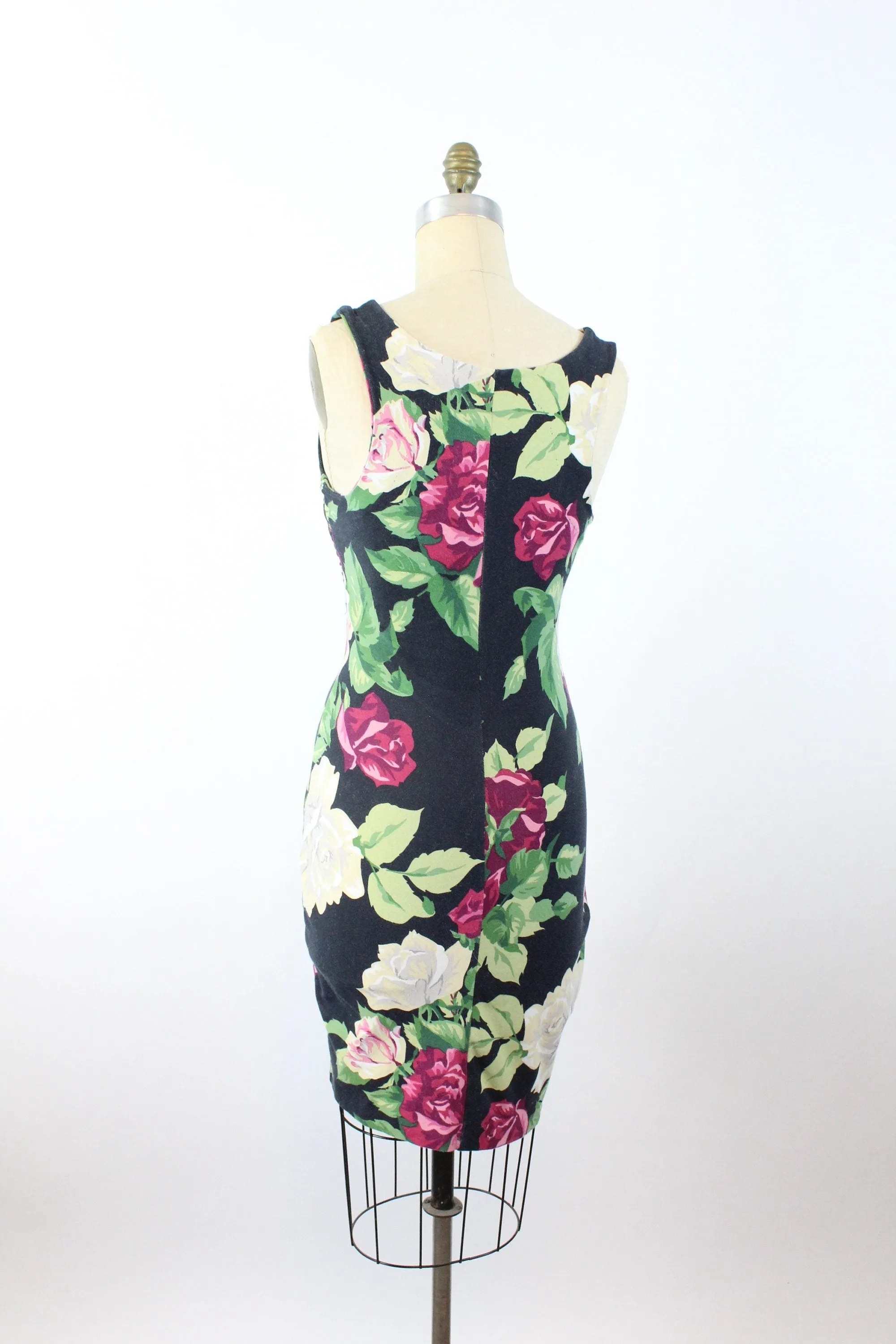 1980s PUNK Betsey Johnson ROSE PRINT dress small | new spring summer