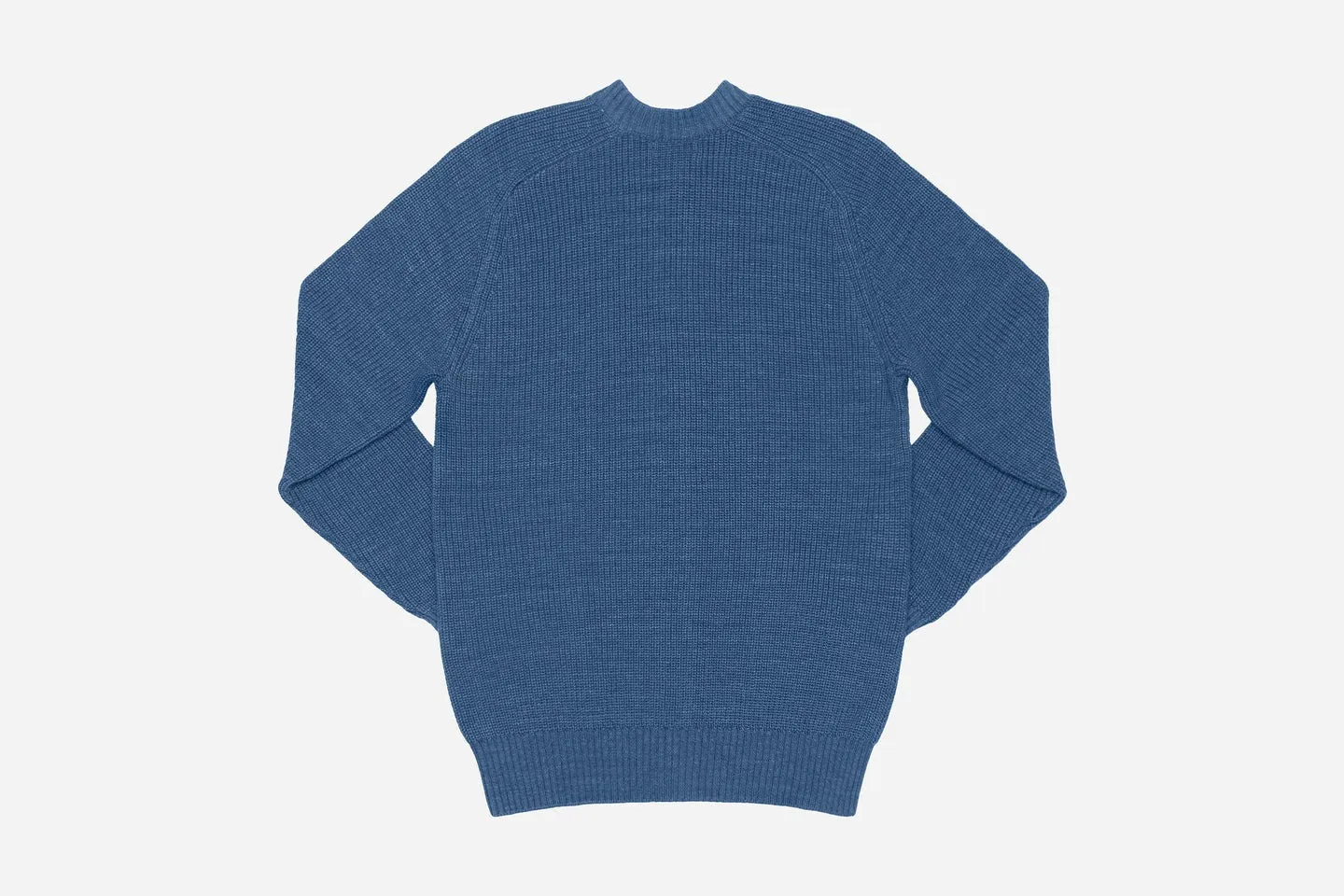 【3sixteen】義大利藍染匹馬棉 開襟毛衣／Crewneck Cardigan Indigo