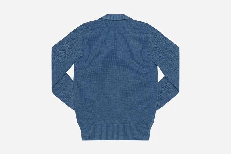 【3sixteen】義大利藍染匹馬棉 開襟立領毛衣／Pima Cotton Collared Cardigan