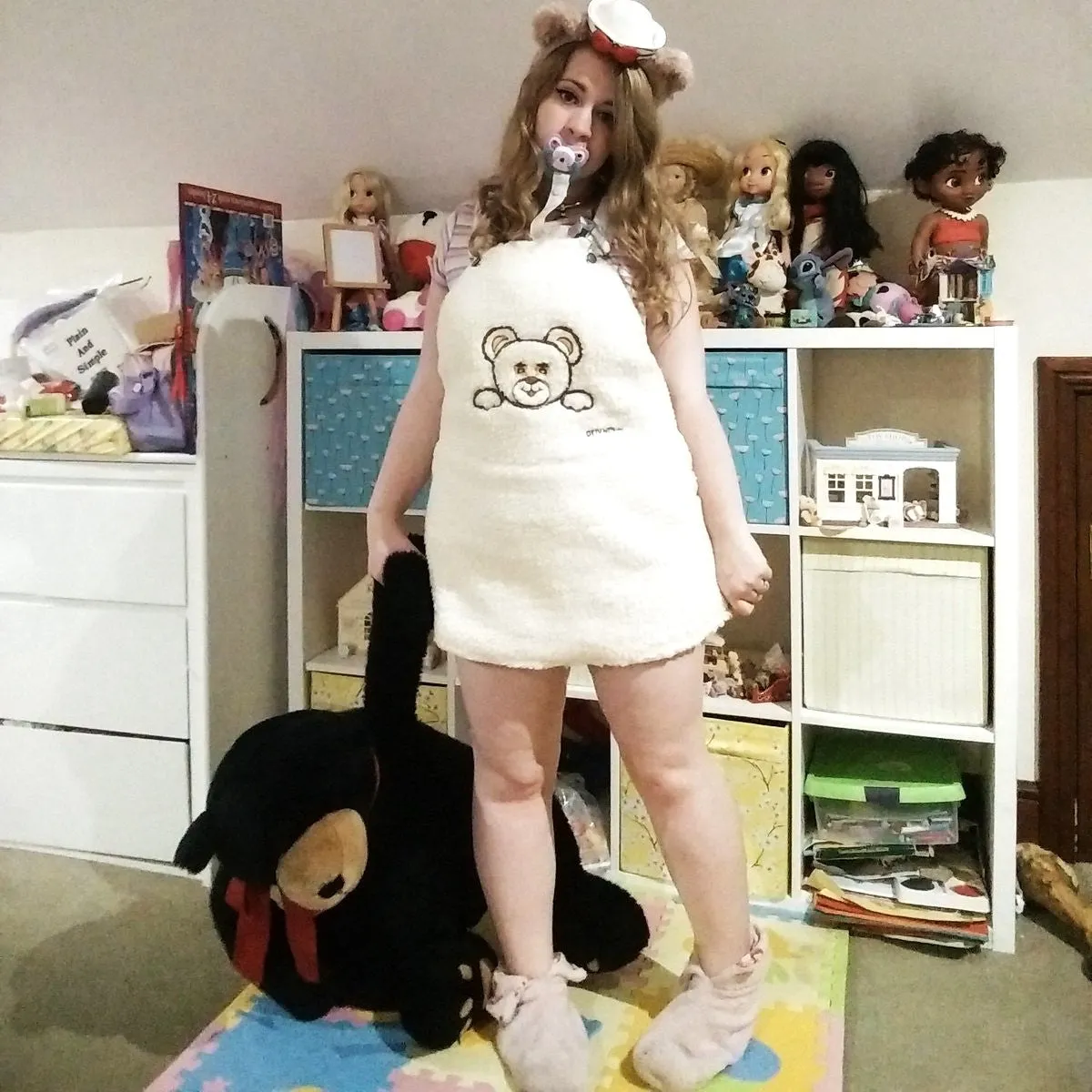 adult baby dress teddy bear