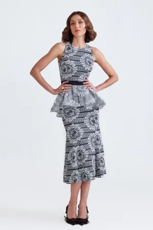 Aiza Peplum Lace Midi