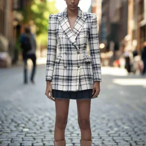 Alessia – Elegant Women’s Plaid Suit Jacket