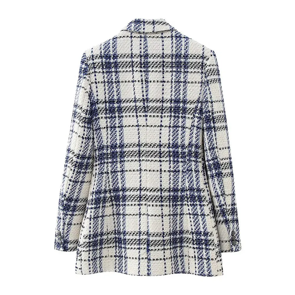 Alessia – Elegant Women’s Plaid Suit Jacket