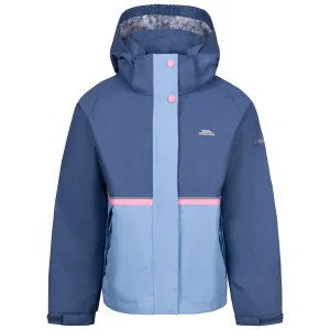 Allora Girls' Unpadded Waterproof Rain Jacket in Bluetone