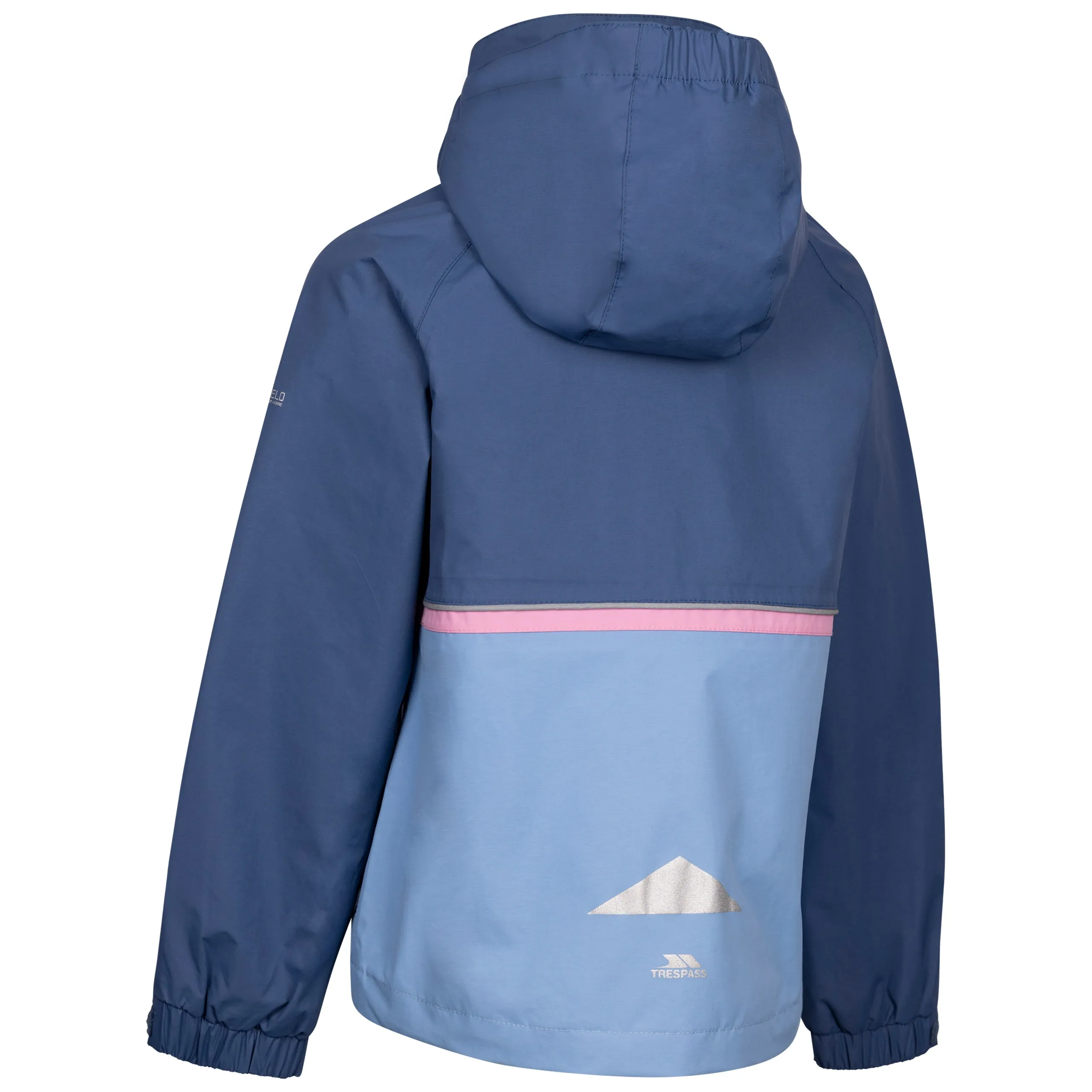 Allora Girls' Unpadded Waterproof Rain Jacket in Bluetone