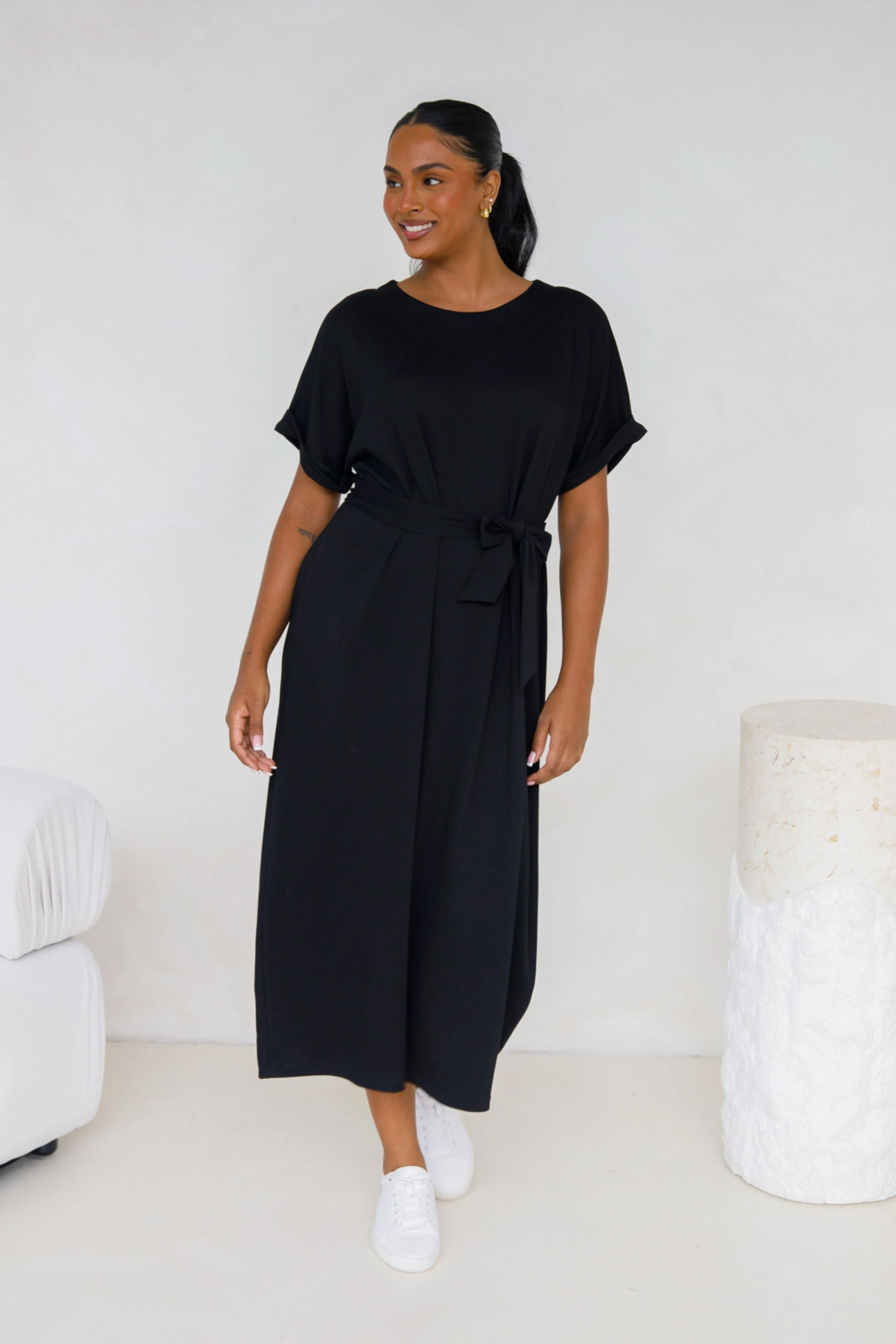 Althea Lounge Dress | Black