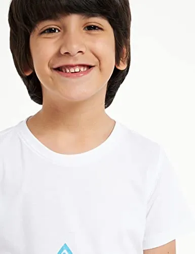 Amazon Brand - Jam & Honey Boy's Mix Pattern Regular Fit T-Shirt (JHSS20BTSHP355_Green, Blue Melange, White 11 Years-12 Years)