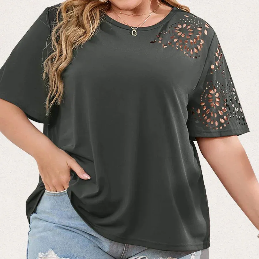 Antonia® | Chiffon Neckline T-Shirt For Women