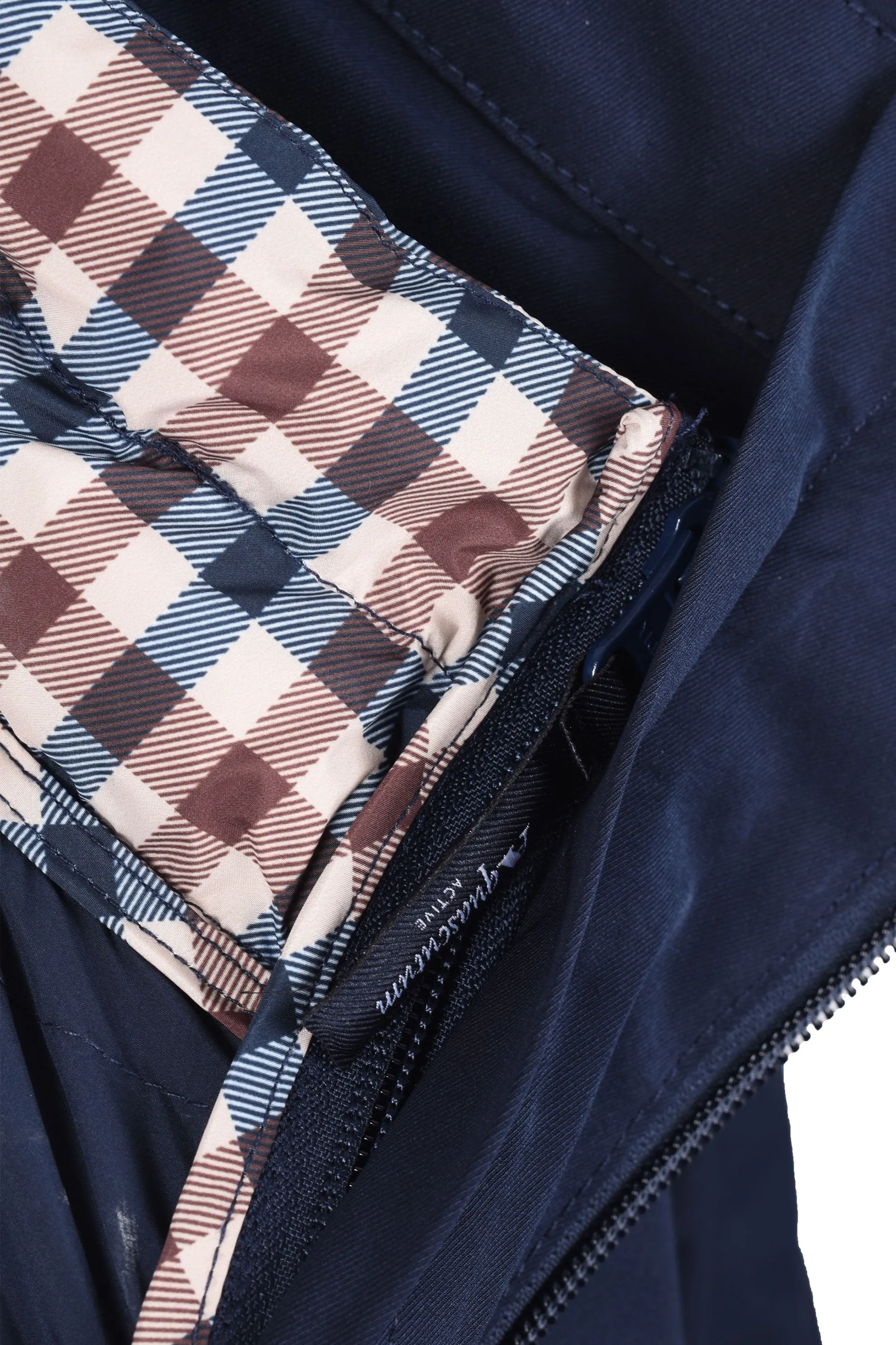Aquascutum 3 Way Active Club Check Parka Navy