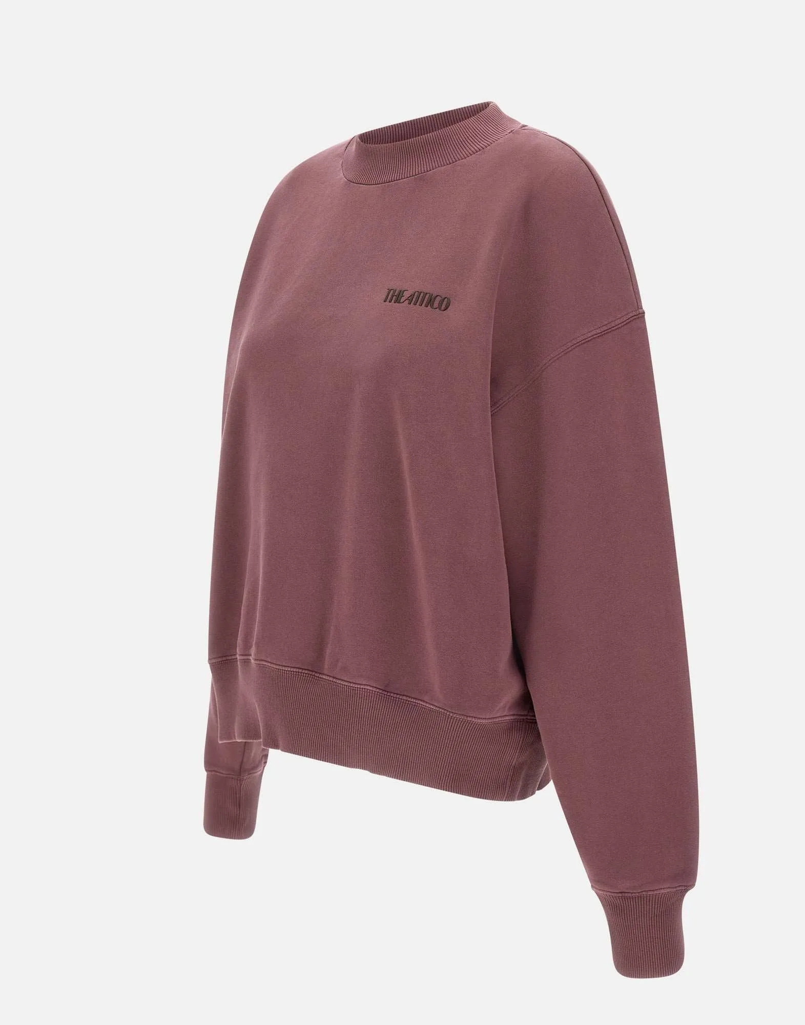Attico Mauve Cotton Oversize Sweatshirt