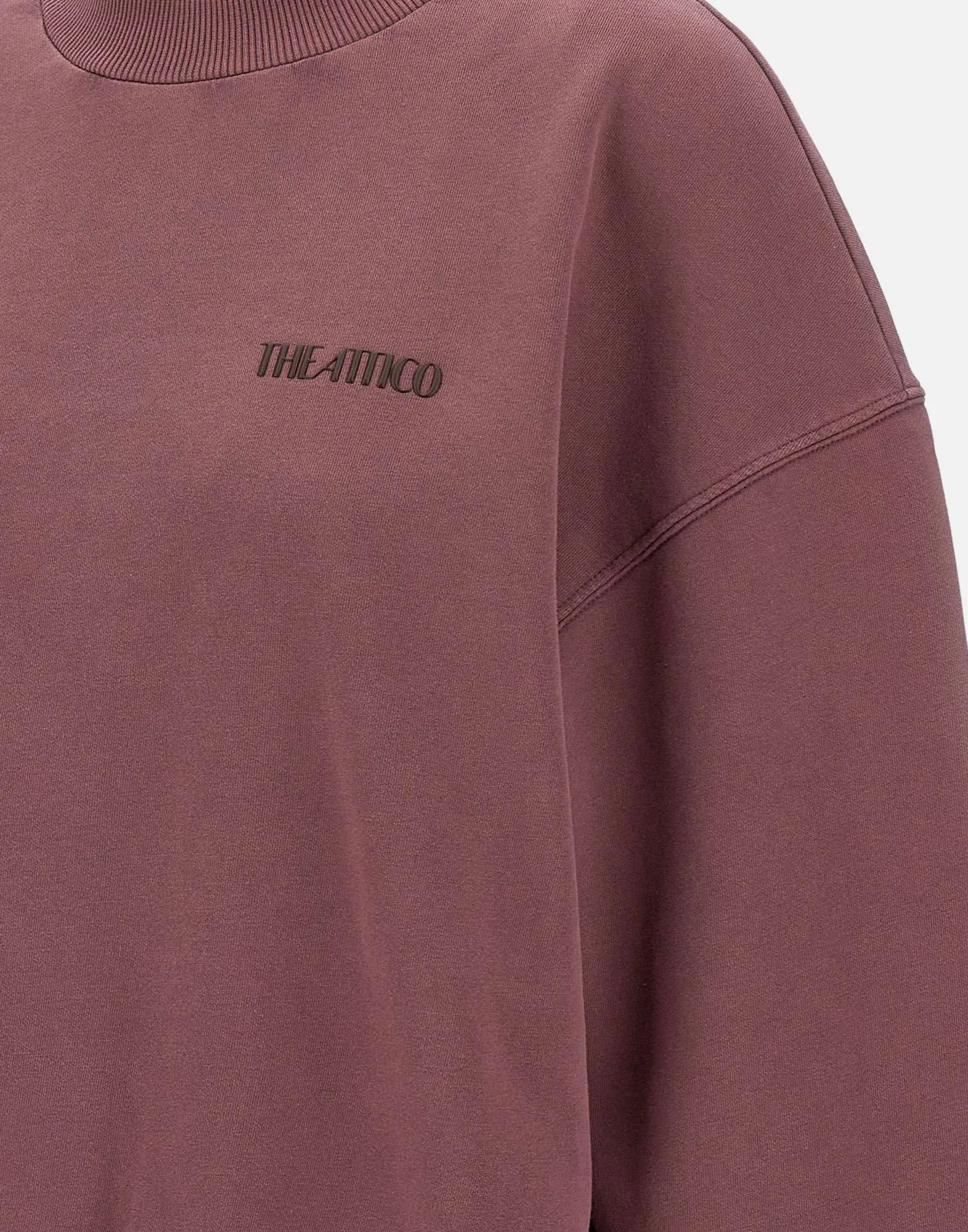 Attico Mauve Cotton Oversize Sweatshirt