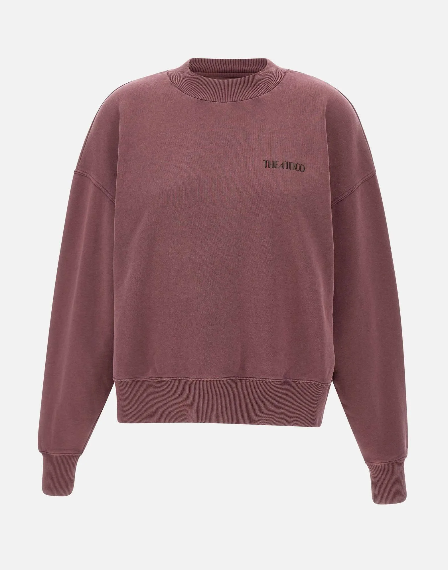 Attico Mauve Cotton Oversize Sweatshirt