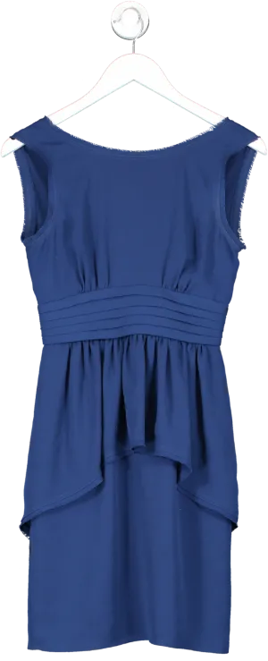 BCBGMAXAZRIA Blue Rhea Dress Peplum Cocktail Dress UK XL