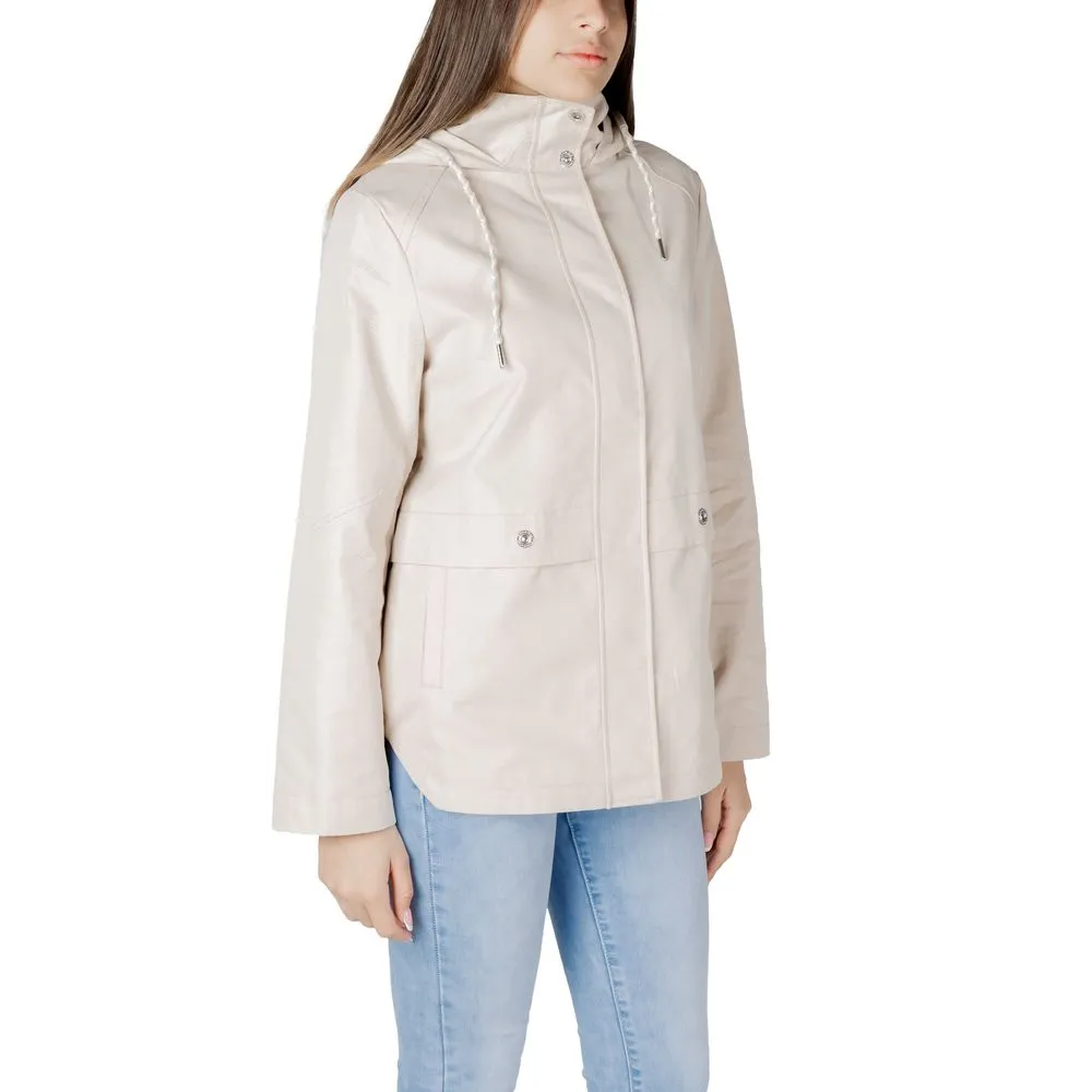 Beige Cotton Jackets & Coat
