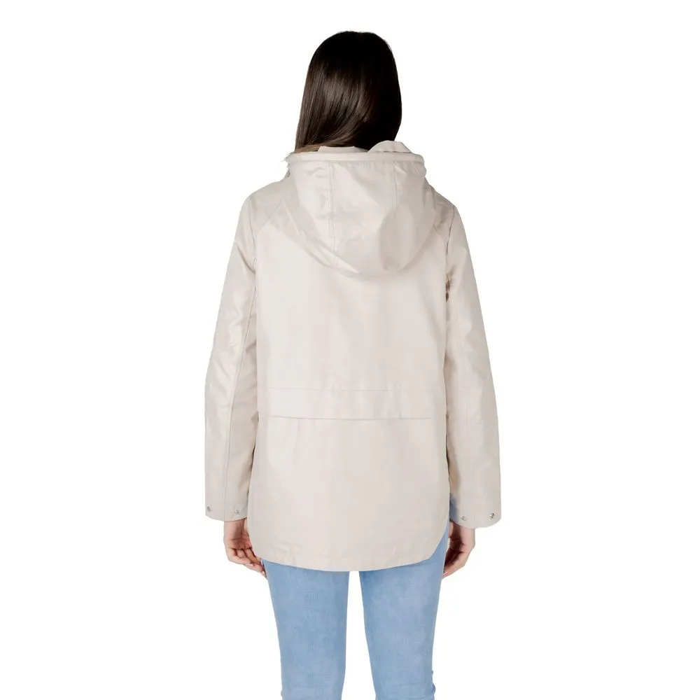Beige Cotton Jackets & Coat