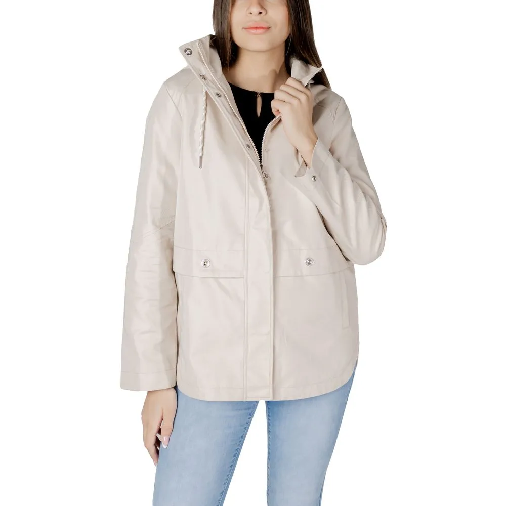 Beige Cotton Jackets & Coat