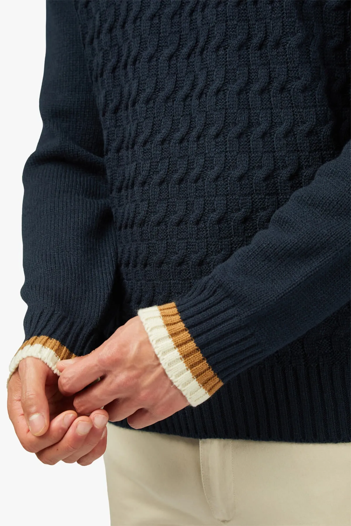 BEN SHERMAN | Cable Textured Crew