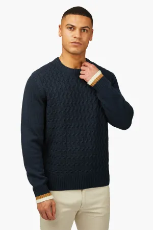 BEN SHERMAN | Cable Textured Crew