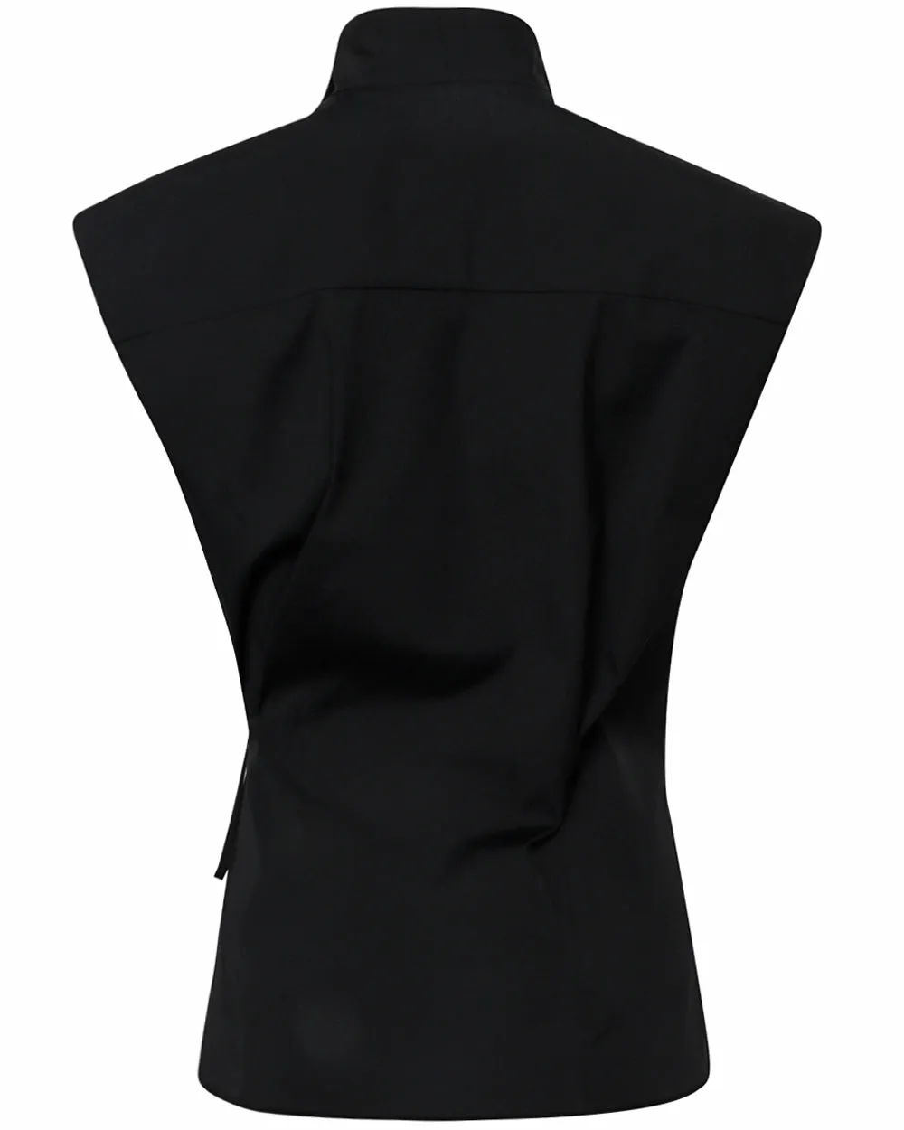Black V Neck Wrap Blouse