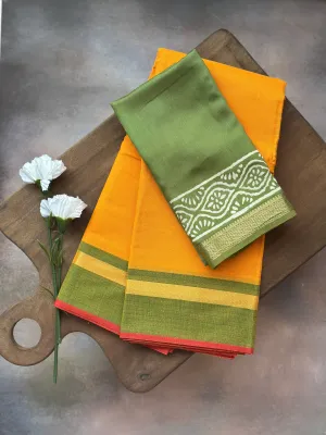 Blouse Silk Cotton   Sunshine & Green