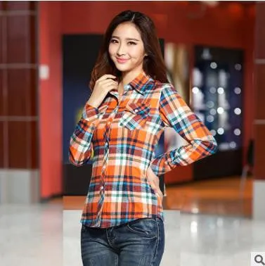 blouse women blouses shirt plaid vetement
