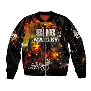 Bob King Of Reggae Rastafari Lion Bomber Jacket You Never Know How Strong You Are DT02