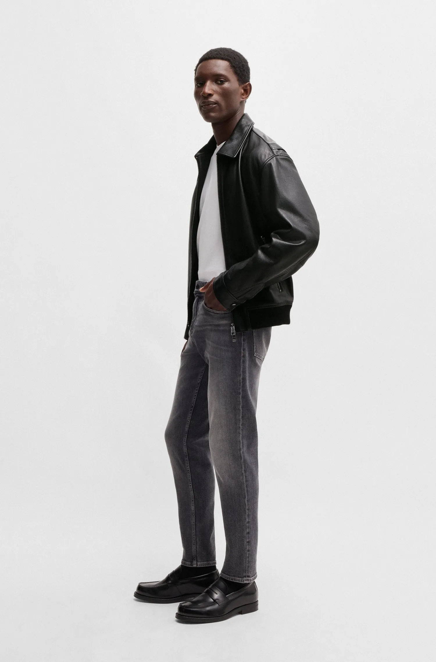 BOSS Casual Jackets Regular Fit in Leather - C-MERWYN1 10261962 01-50532807