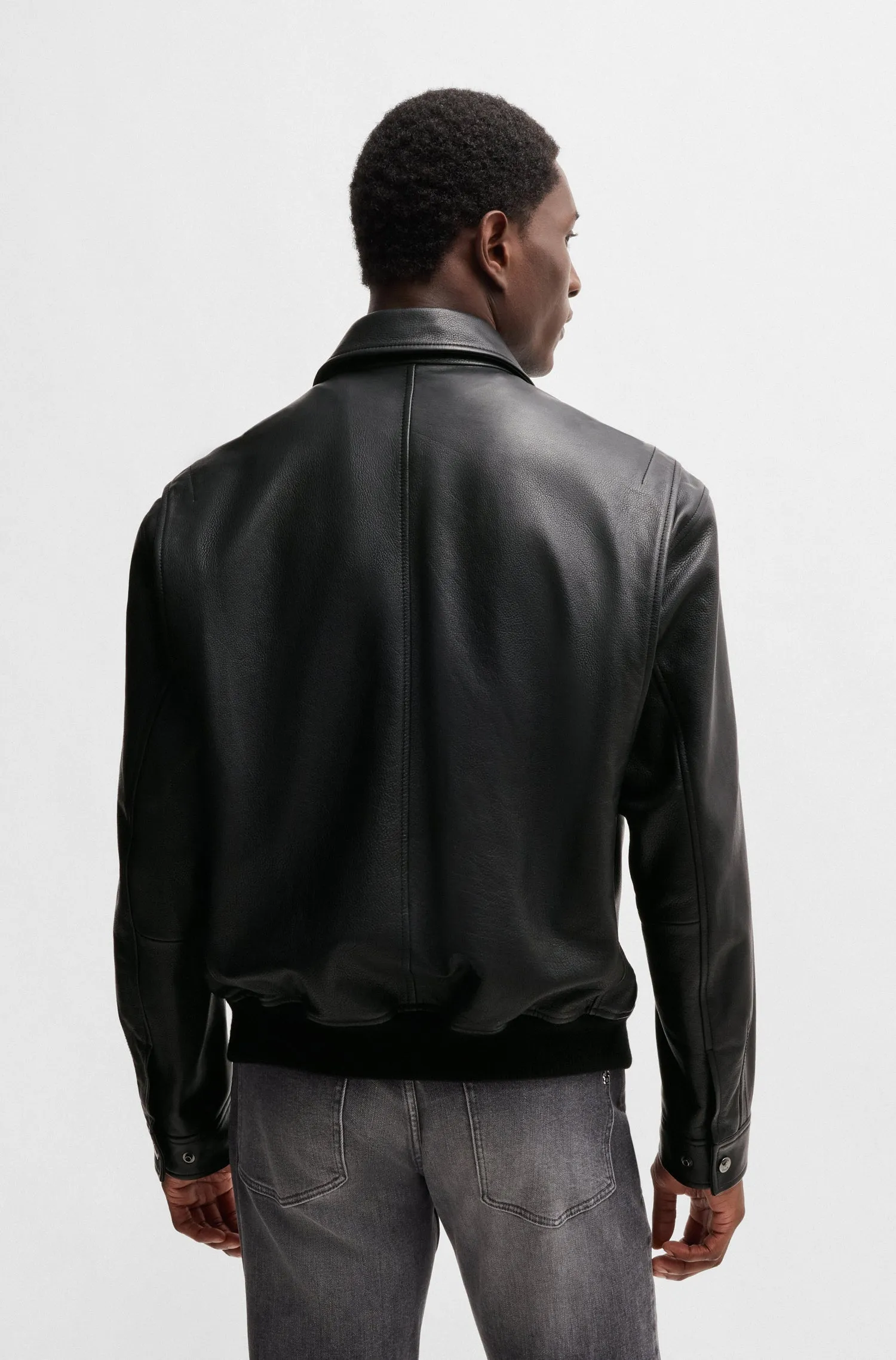 BOSS Casual Jackets Regular Fit in Leather - C-MERWYN1 10261962 01-50532807