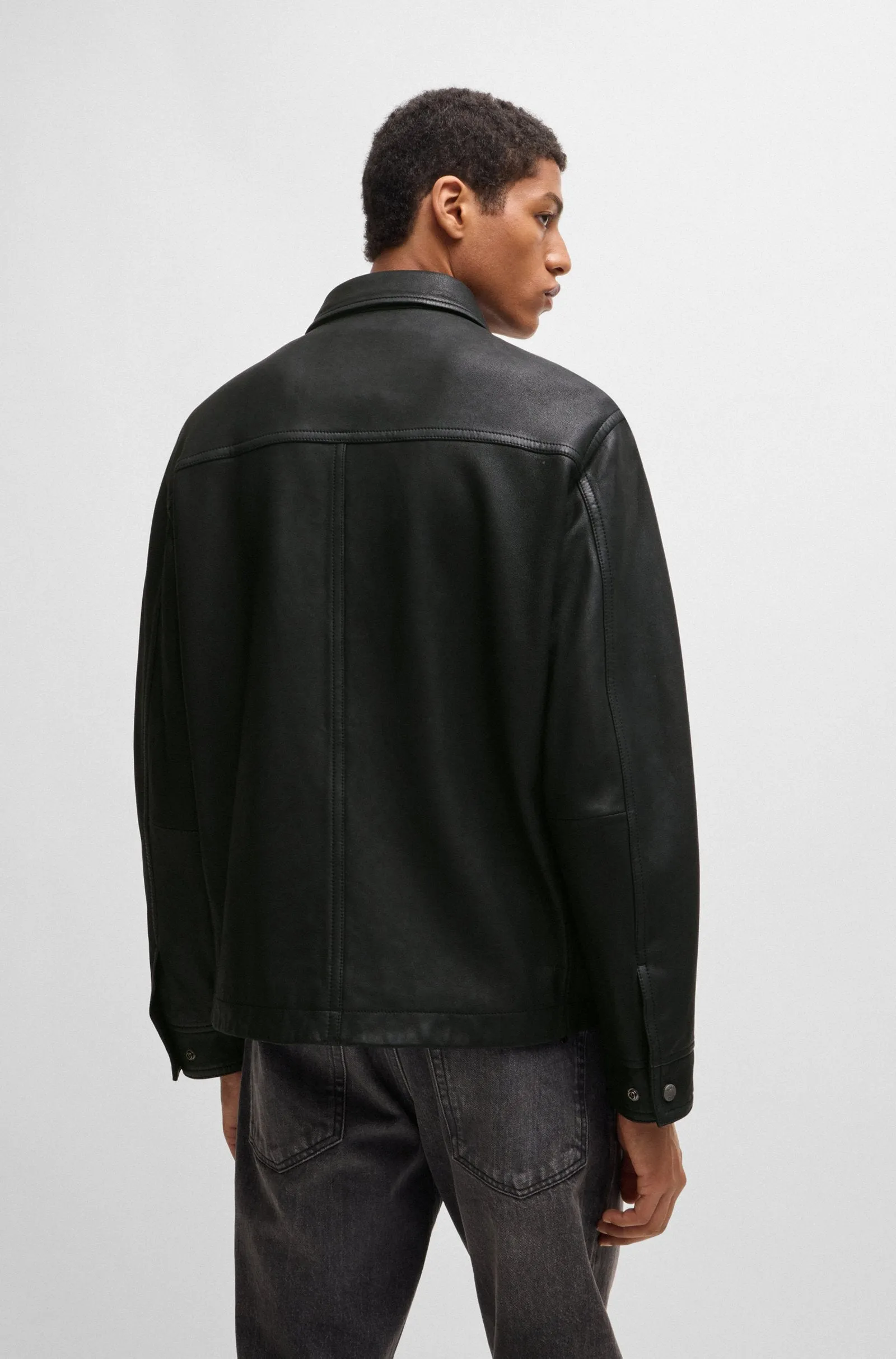 BOSS Casual Jackets Regular Fit in Leather - JERICHO 10265828 01-50522241