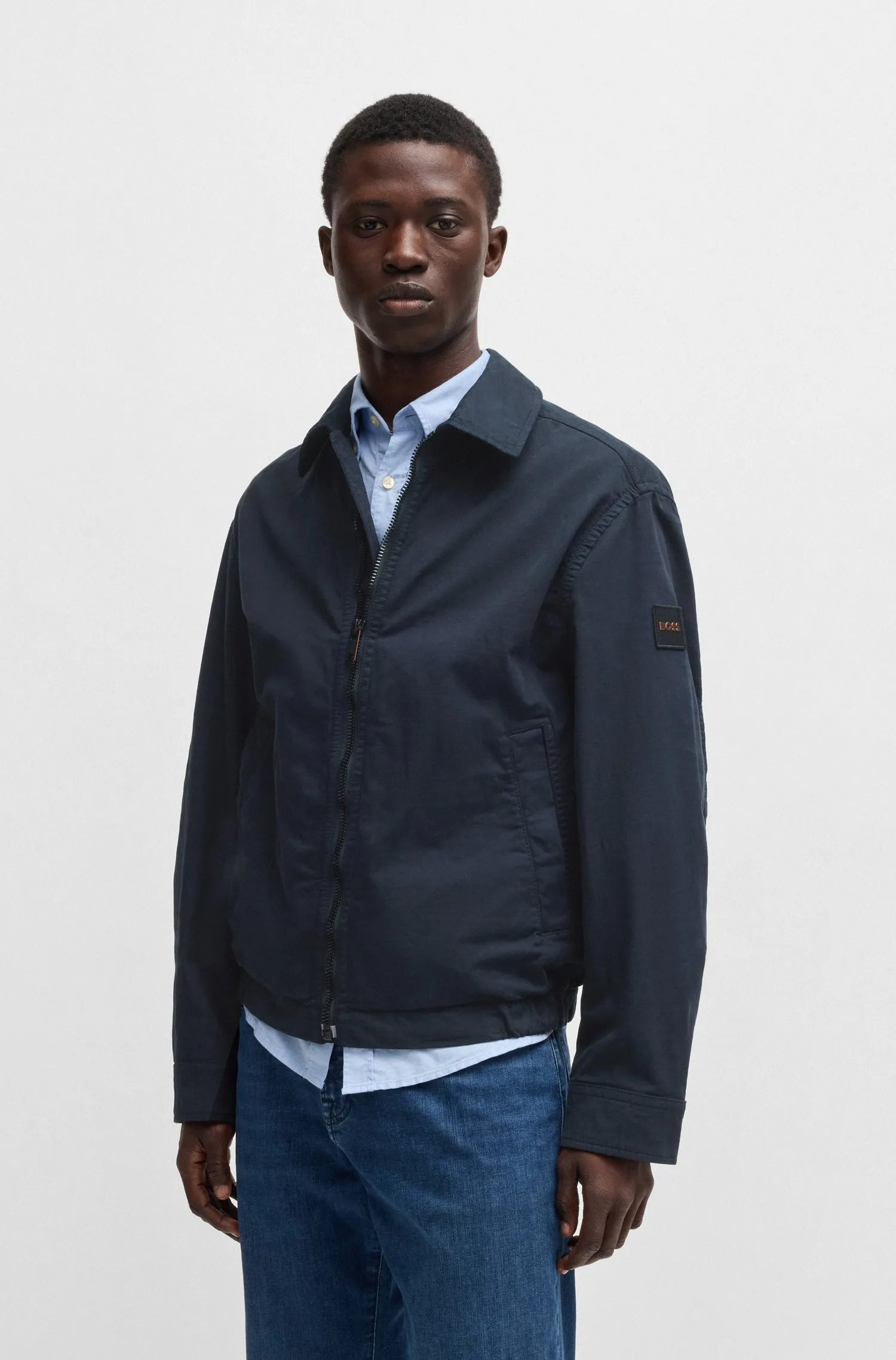 BOSS Casual Jackets Relaxed Fit in Cotton Mix - OCRUSH-D 10256880 01-50537107