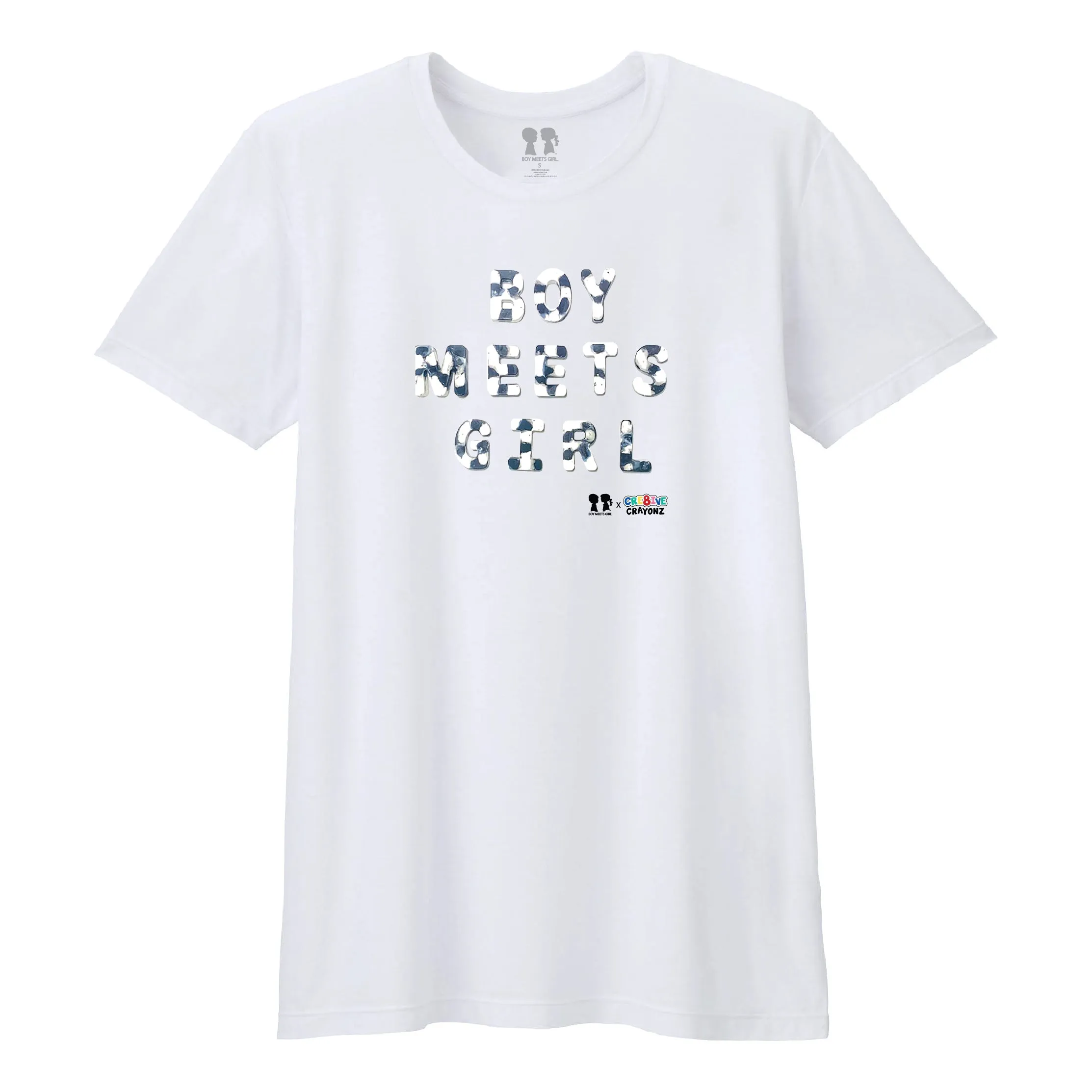 BOY MEETS GIRL® x Cre8ive Crayonz White BOY MEETS GIRL® Adults & Kids Unisex T-Shirt