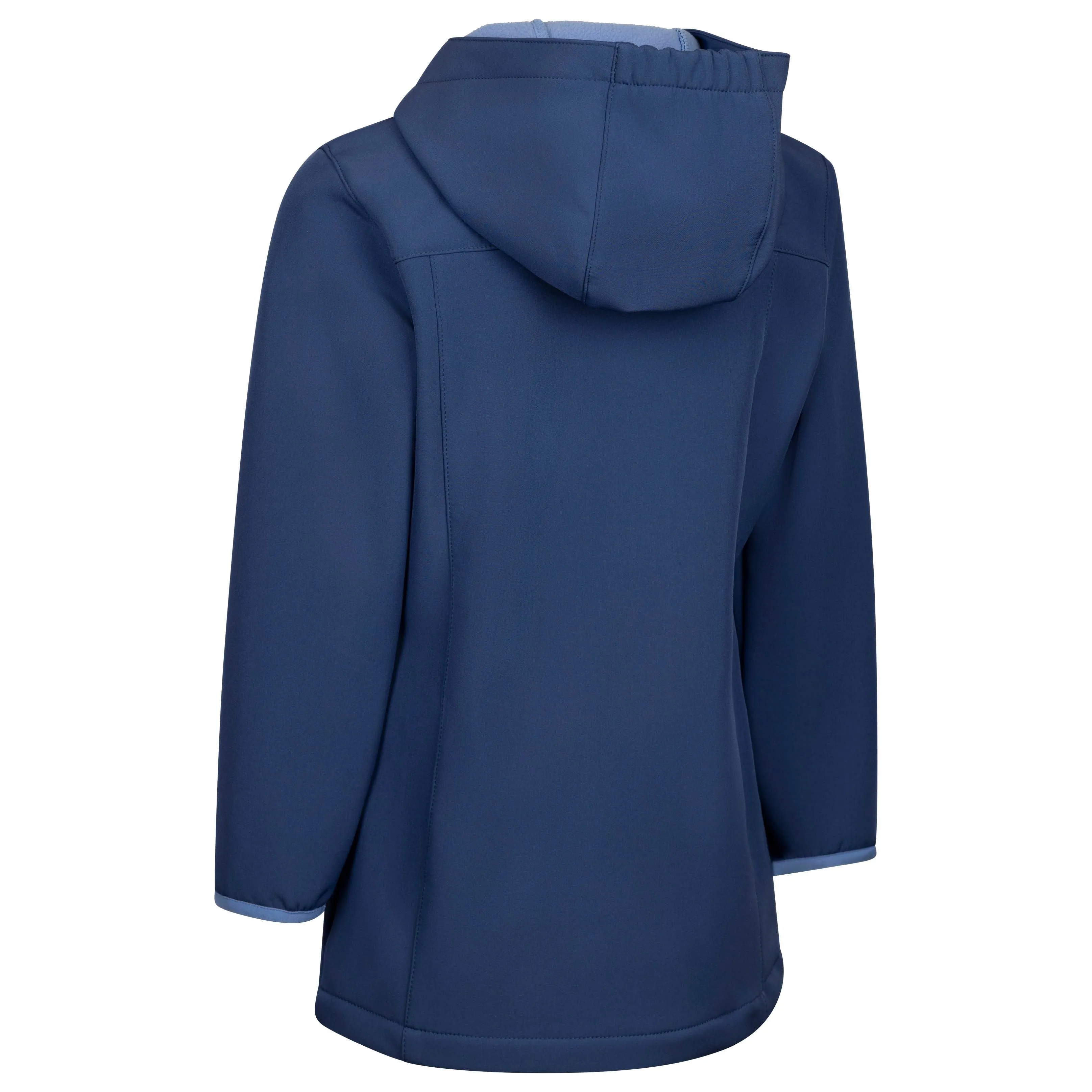 Brennagh Girls Longer Length Softshell Jacket in Blue Tone