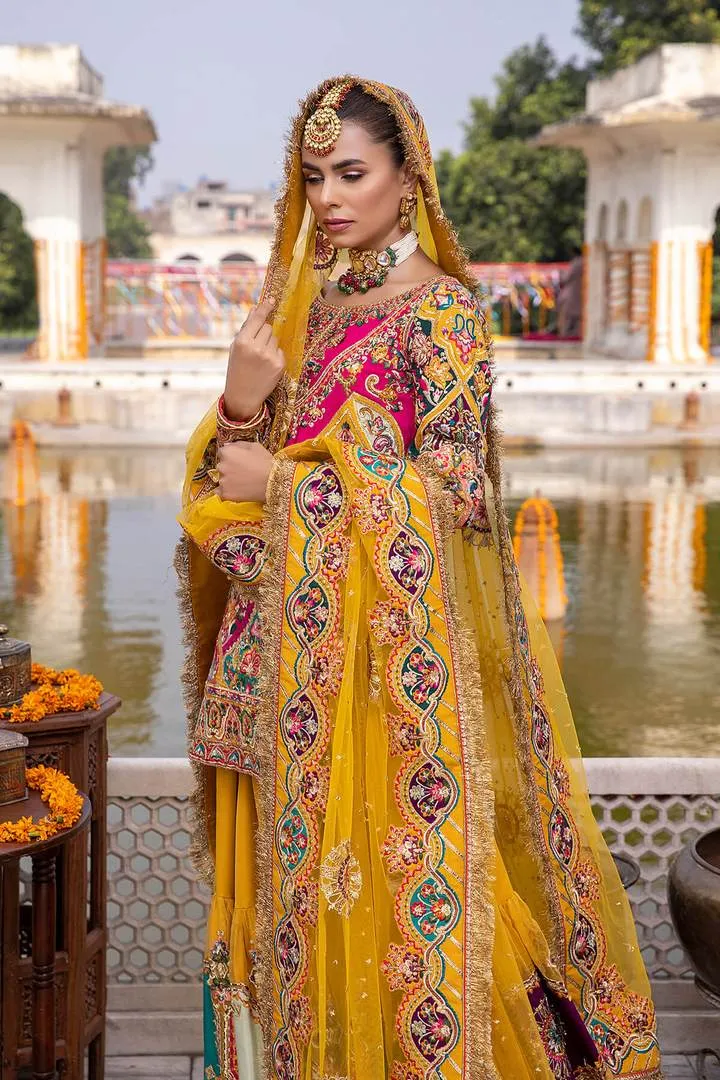 Bridal Dresses for Mehndi in Sharara Kameez #BN1041