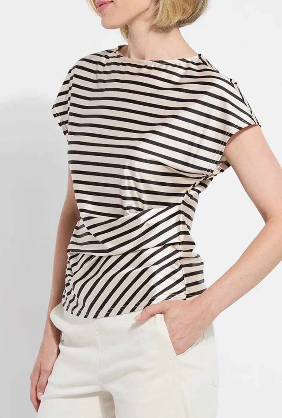 Bruna Side Draped Printed Top