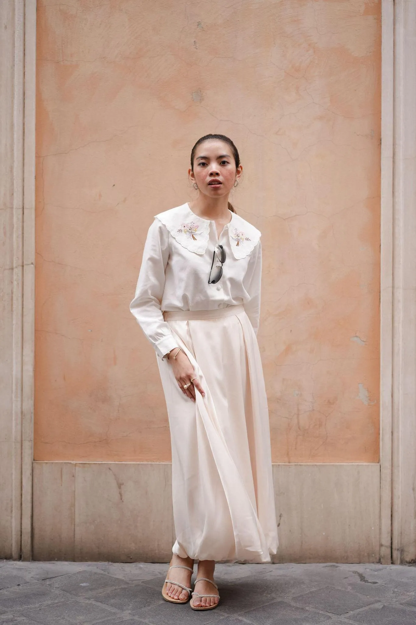 BUBBLE SKIRT IN ECRU