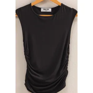 Cap Sleeve Ruched Detail Top