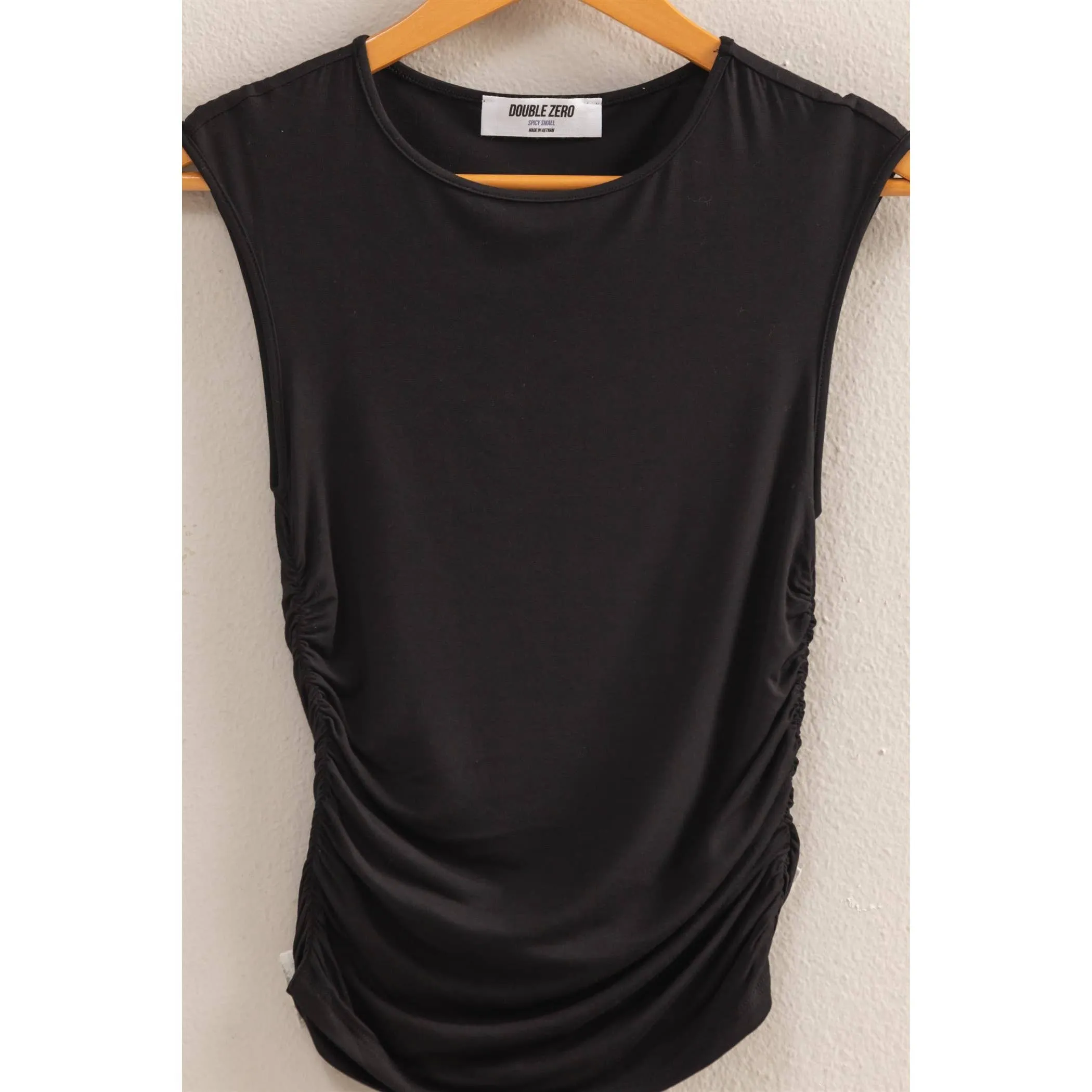 Cap Sleeve Ruched Detail Top