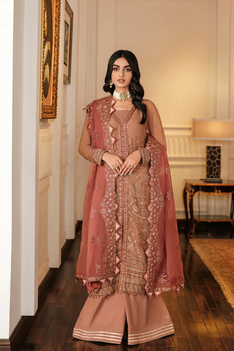 Caramel Gold Heavily Embellished Pakistani Capri Shirt Wedding Dress