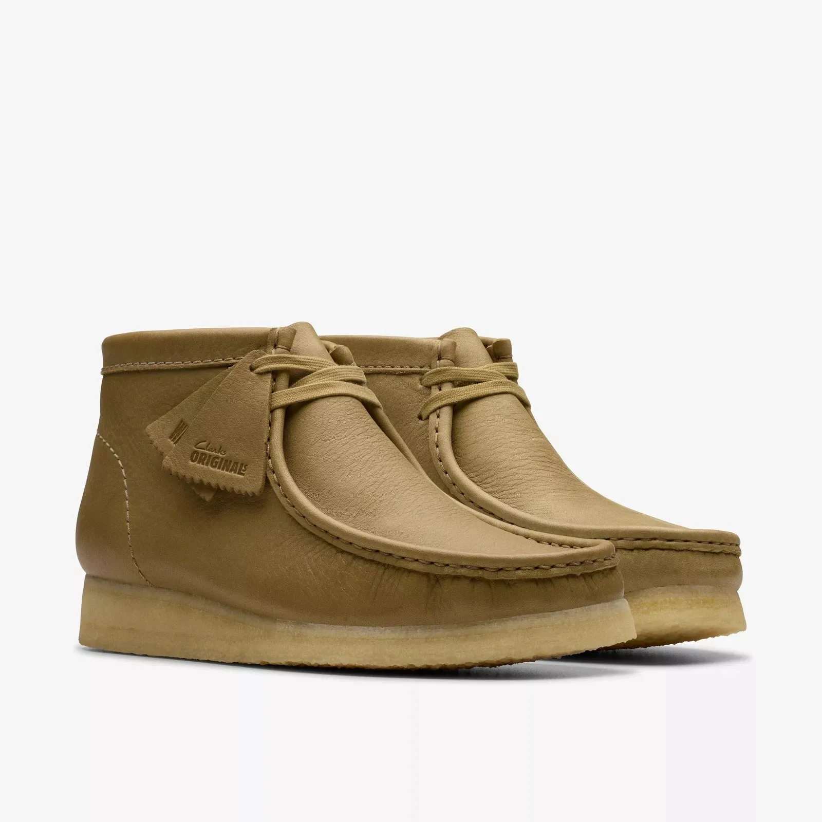 Clarks Men's Wallabee Boot Dark Olive Leather 26180690
