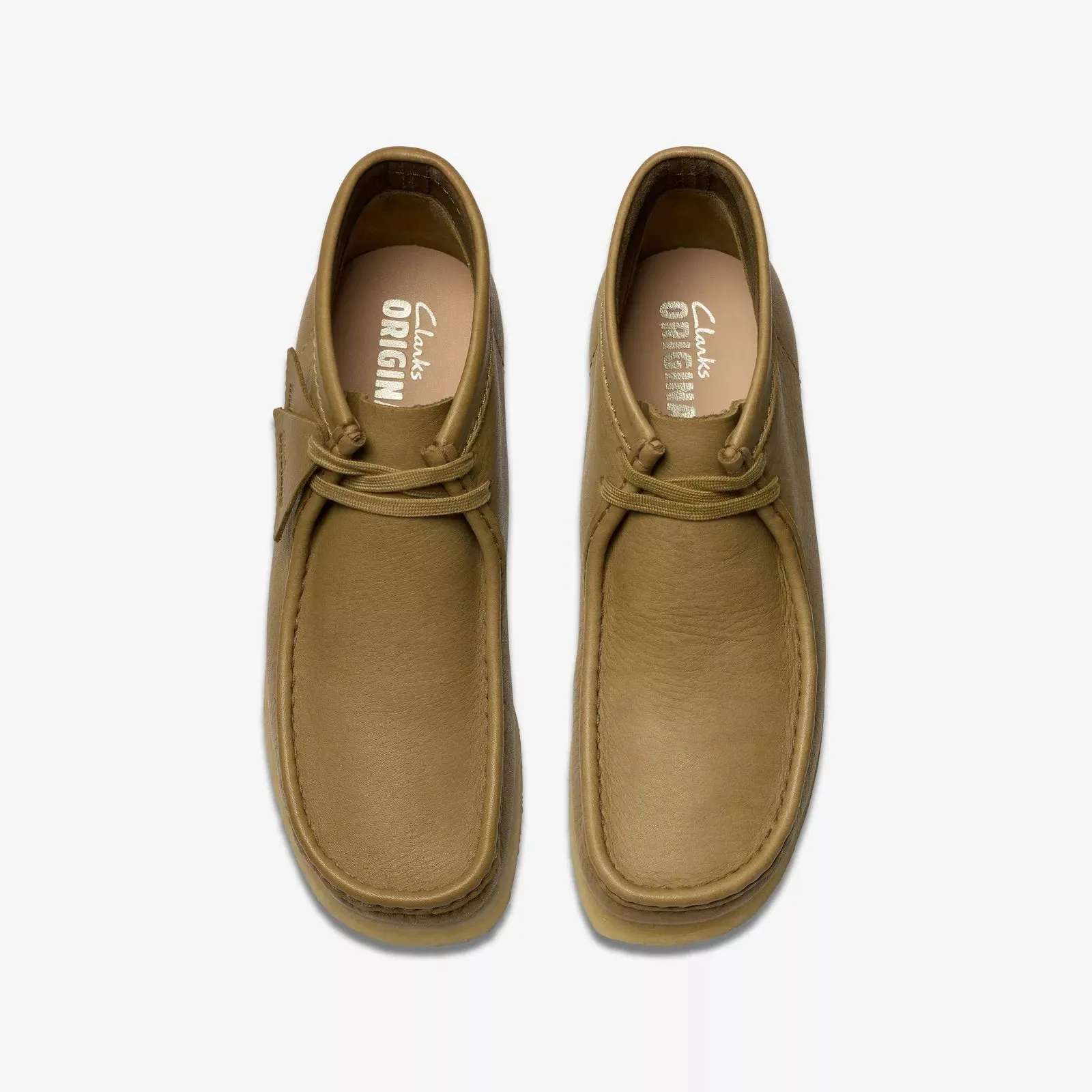 Clarks Men's Wallabee Boot Dark Olive Leather 26180690