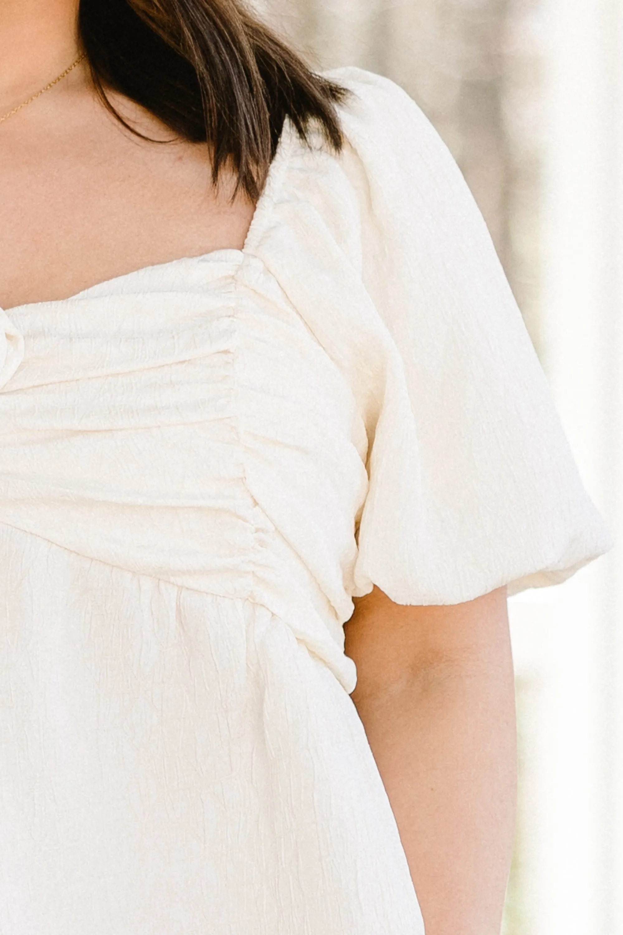 Comforting Help Babydoll Top, Vanilla