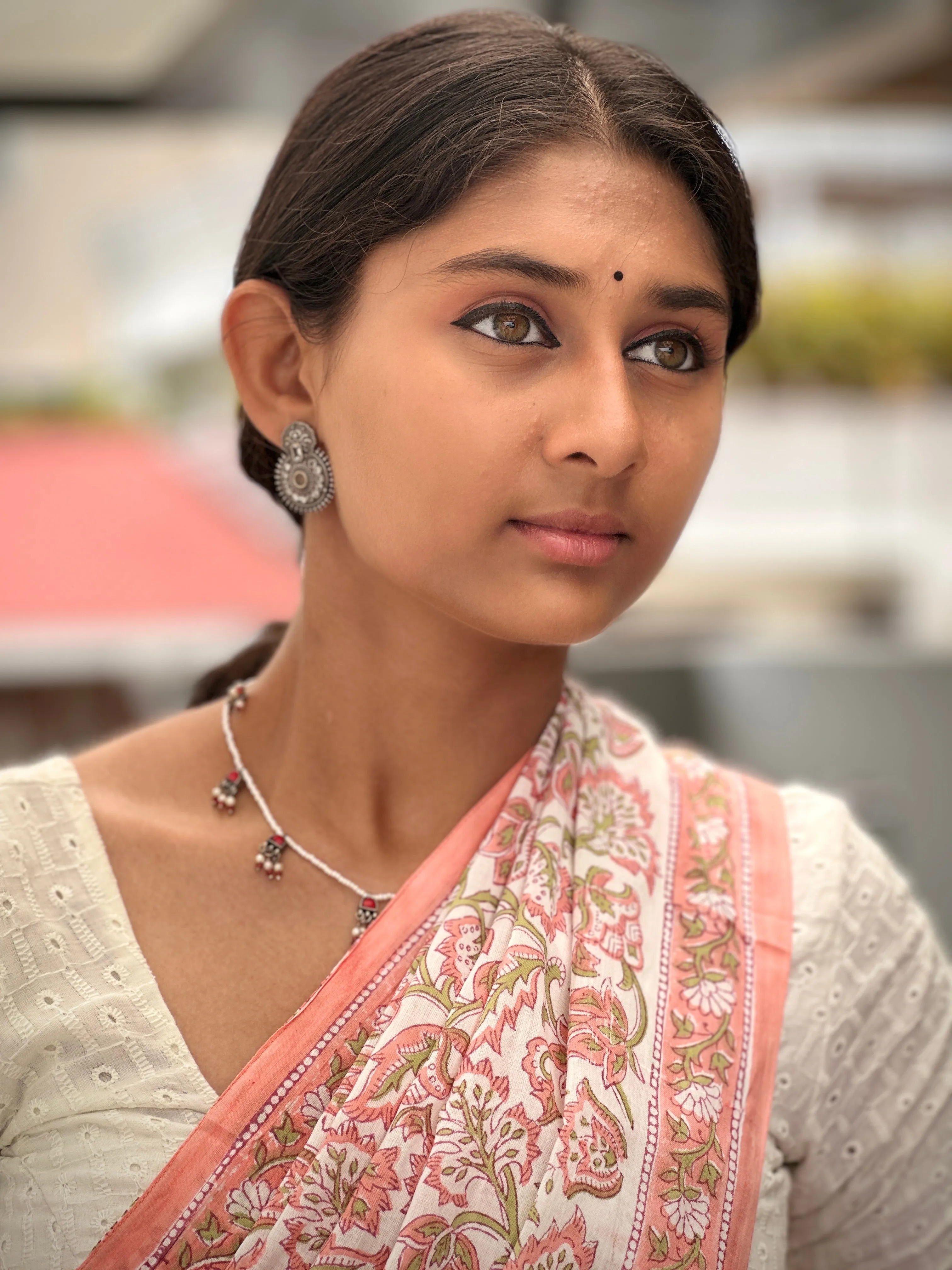 Coral Horizon | Printed Practice Saree