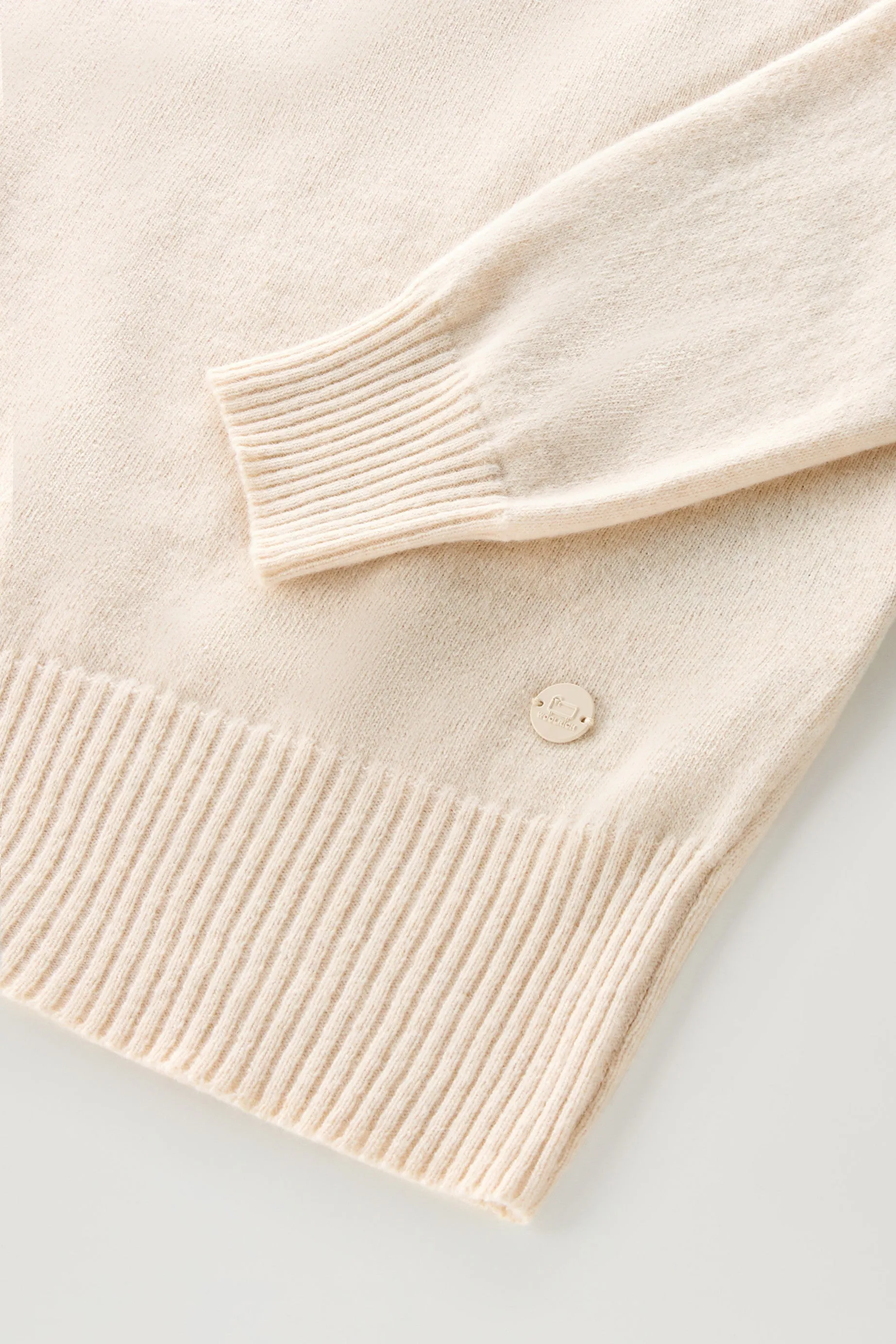 Crewneck Sweater in Wool Blend Milky Cream