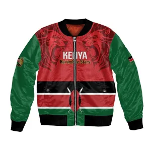 Custom Kenya Football Bomber Jacket Go Harambee Stars African Pattern LT14