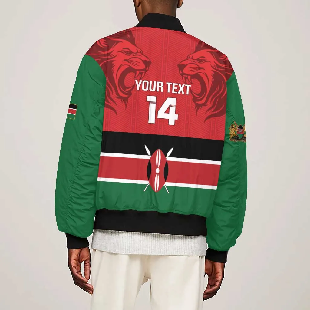 Custom Kenya Football Bomber Jacket Go Harambee Stars African Pattern LT14