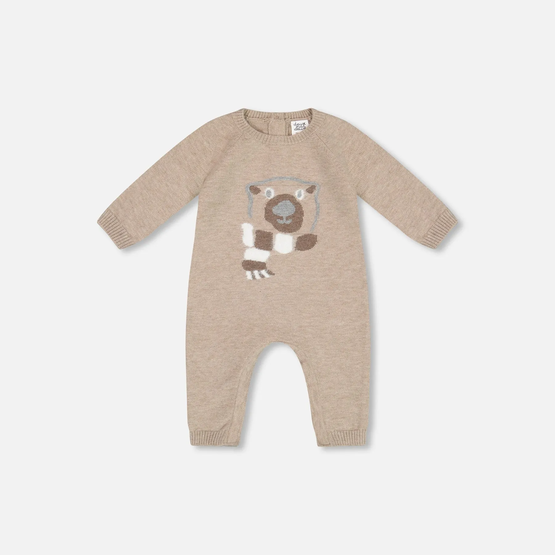 Deux Par Deux Baby Knit Jumpsuit - Sesame