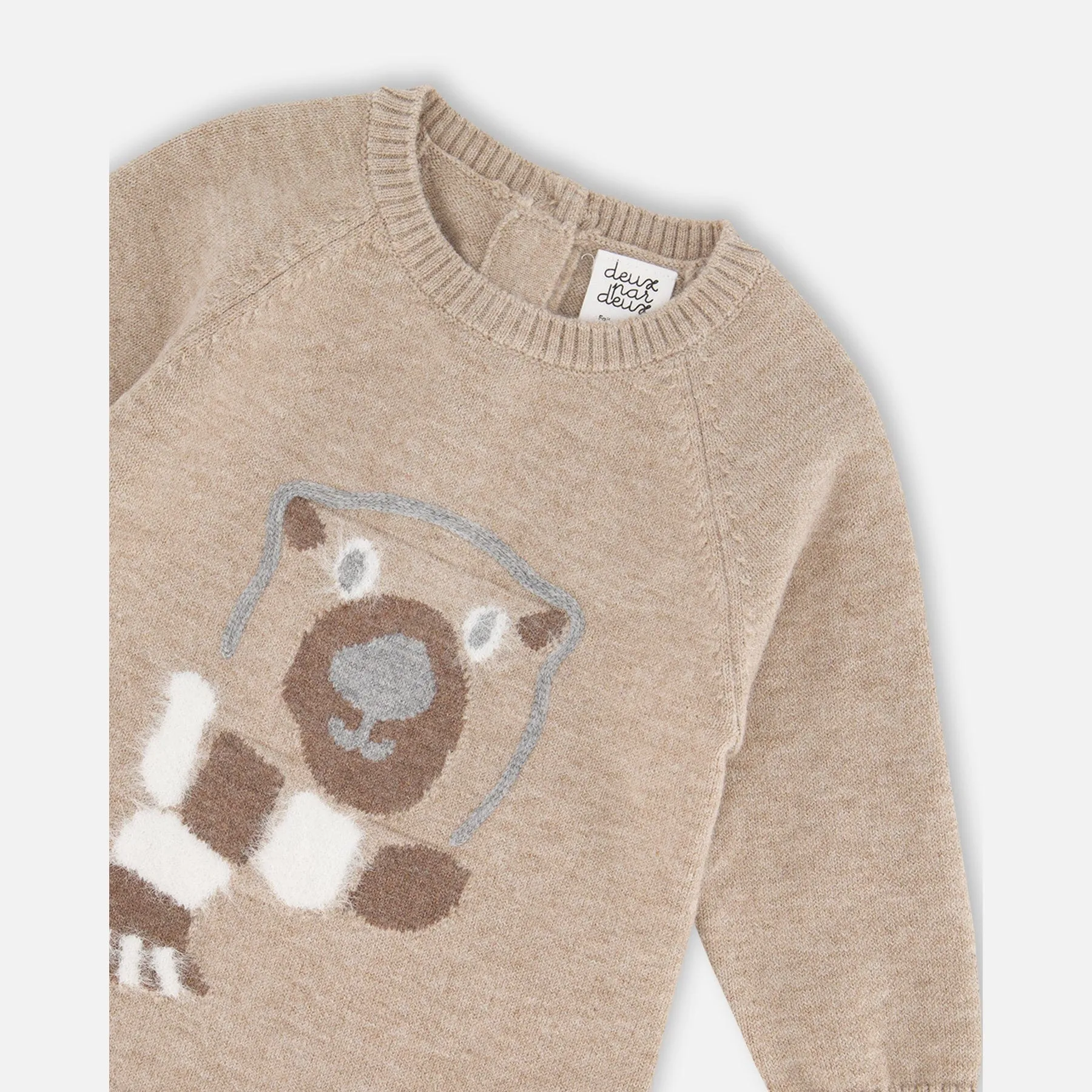 Deux Par Deux Baby Knit Jumpsuit - Sesame